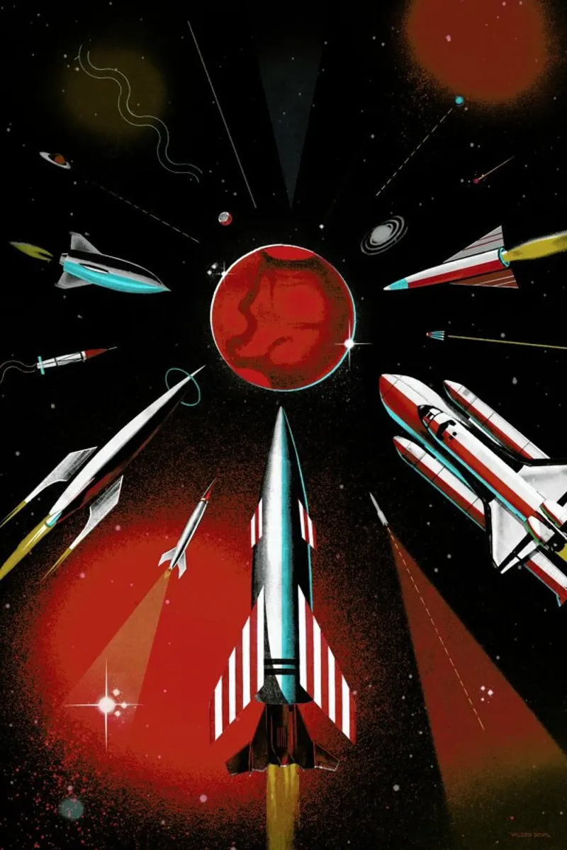 Space Race carta hahnemühle da Kolorama