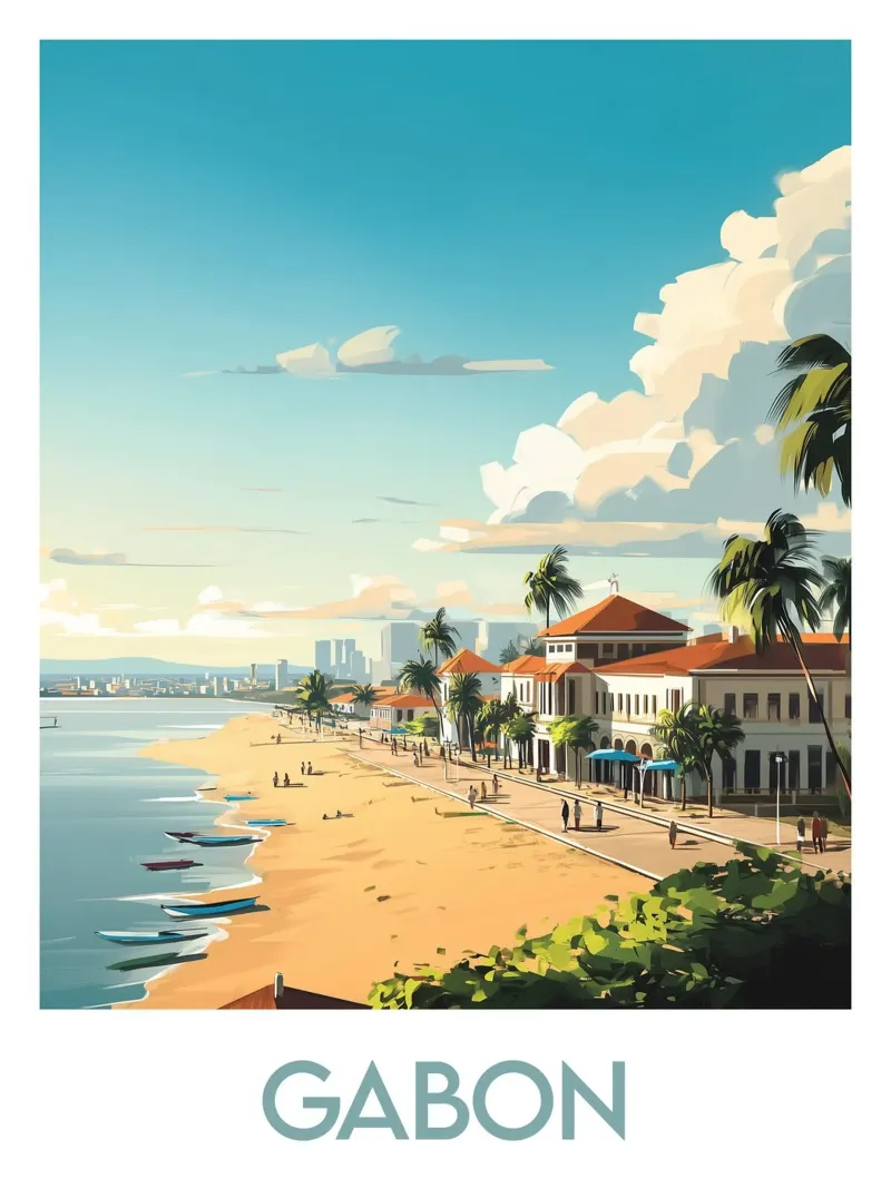 Affiche Gabon poster da Frame the World