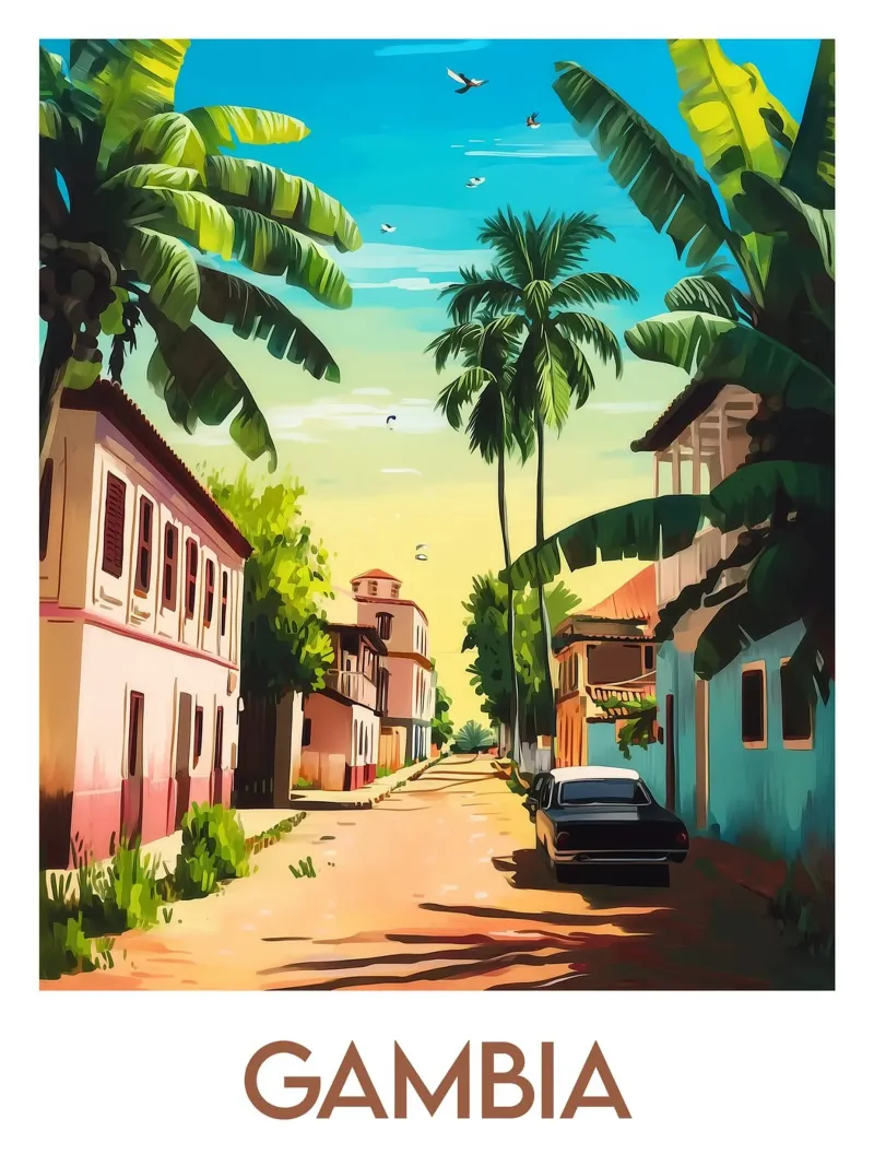 Affiche Gambie poster da Frame the World