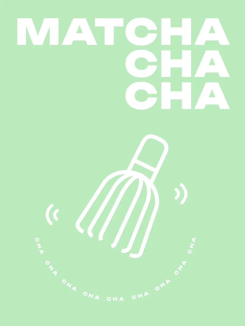 Matcha-cha-cha whisk dance carta hahnemühle da Bureau Purpur