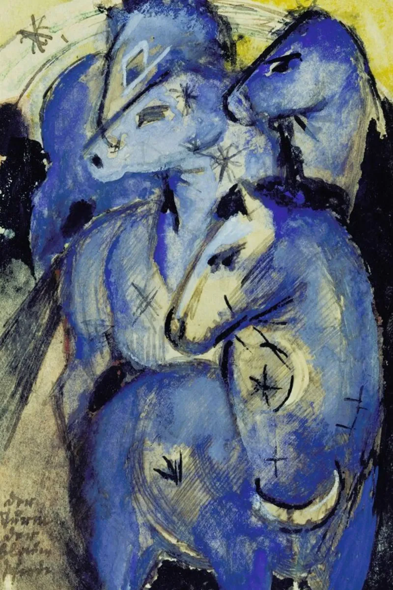 Franz Marc - Tower of Blue Horses pellicola backlit da ARTOTHEK