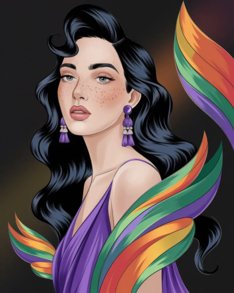 Eleganza arcobaleno vibrante poster da Nebula Verse