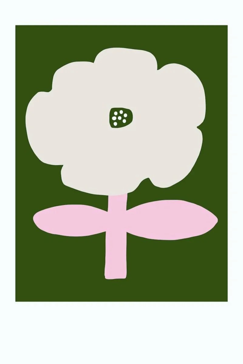 Flowery No. 4 poster con telaio in plastica da typealive