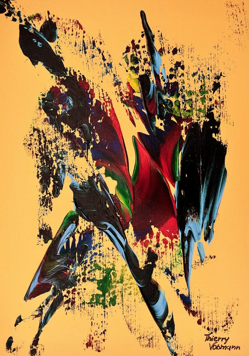 MESSAGE FROM THE HEART 6 plexiglass da Thierry Vobmann Abstract painting