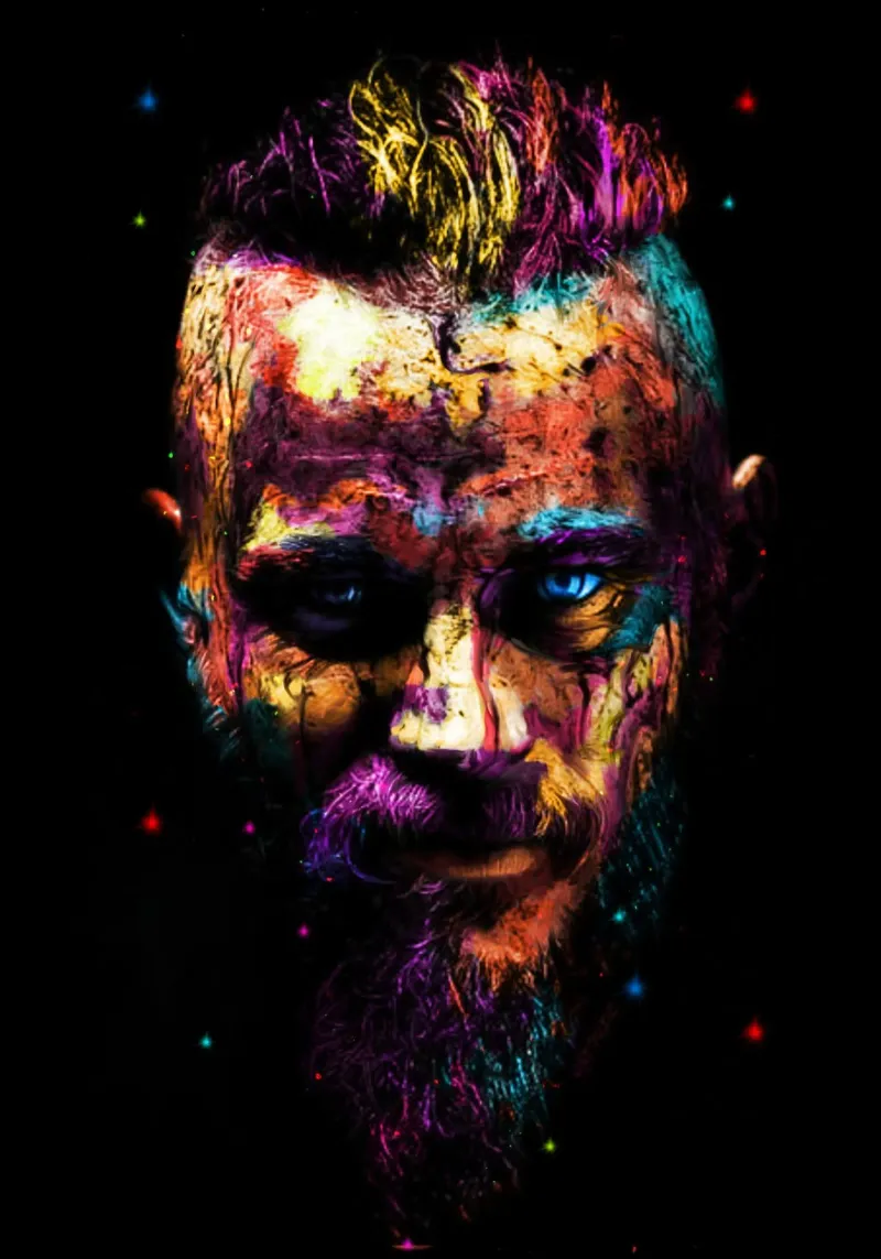 Ragnar Lothbrok i vichinghi pellicola backlit da Hantamrata
