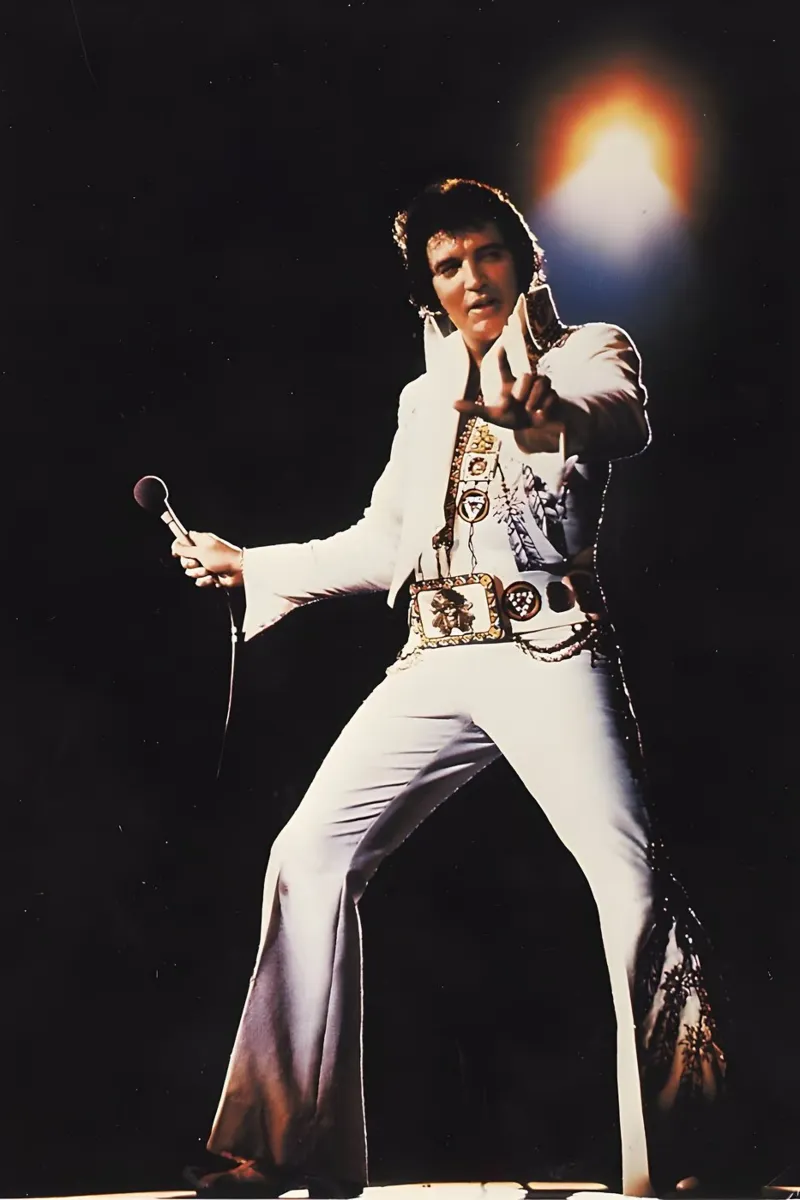 Elvis Presley poster con telaio in alluminio da Low poly art