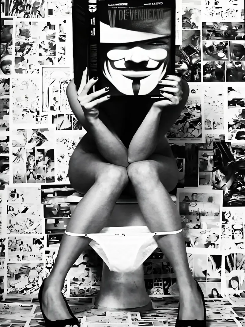 Girl On Toilet Art Poster von rangginangs