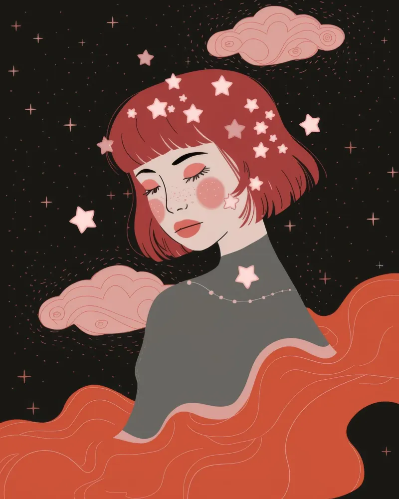Contemplazione mistica al chiaro di luna poster con telaio in plastica da Nebula Verse