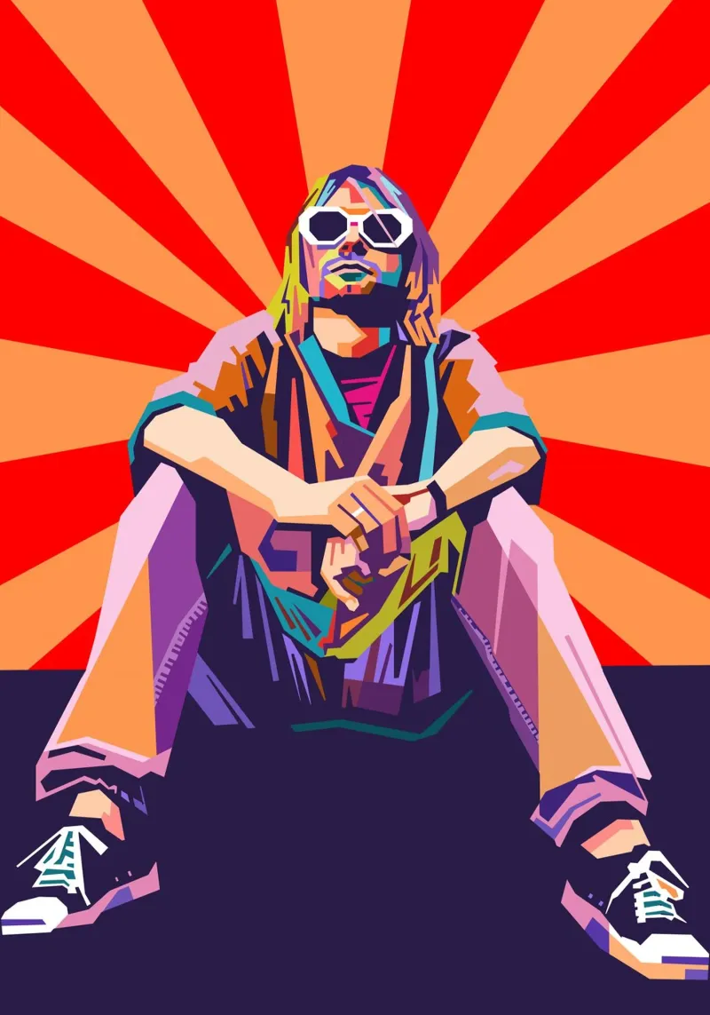 Kurt Cobain stile vintage carta hahnemühle da Hantamrata