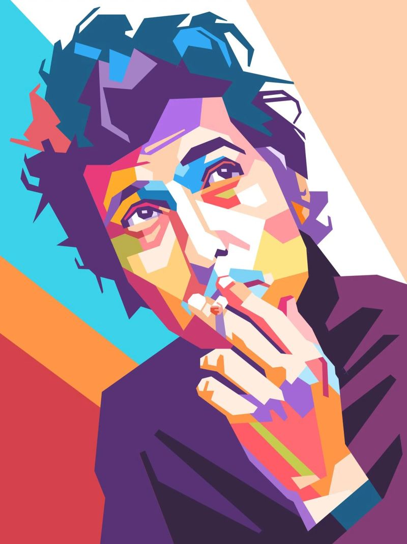 Bob Dylan artistiek ontwerp poster van Hantamrata
