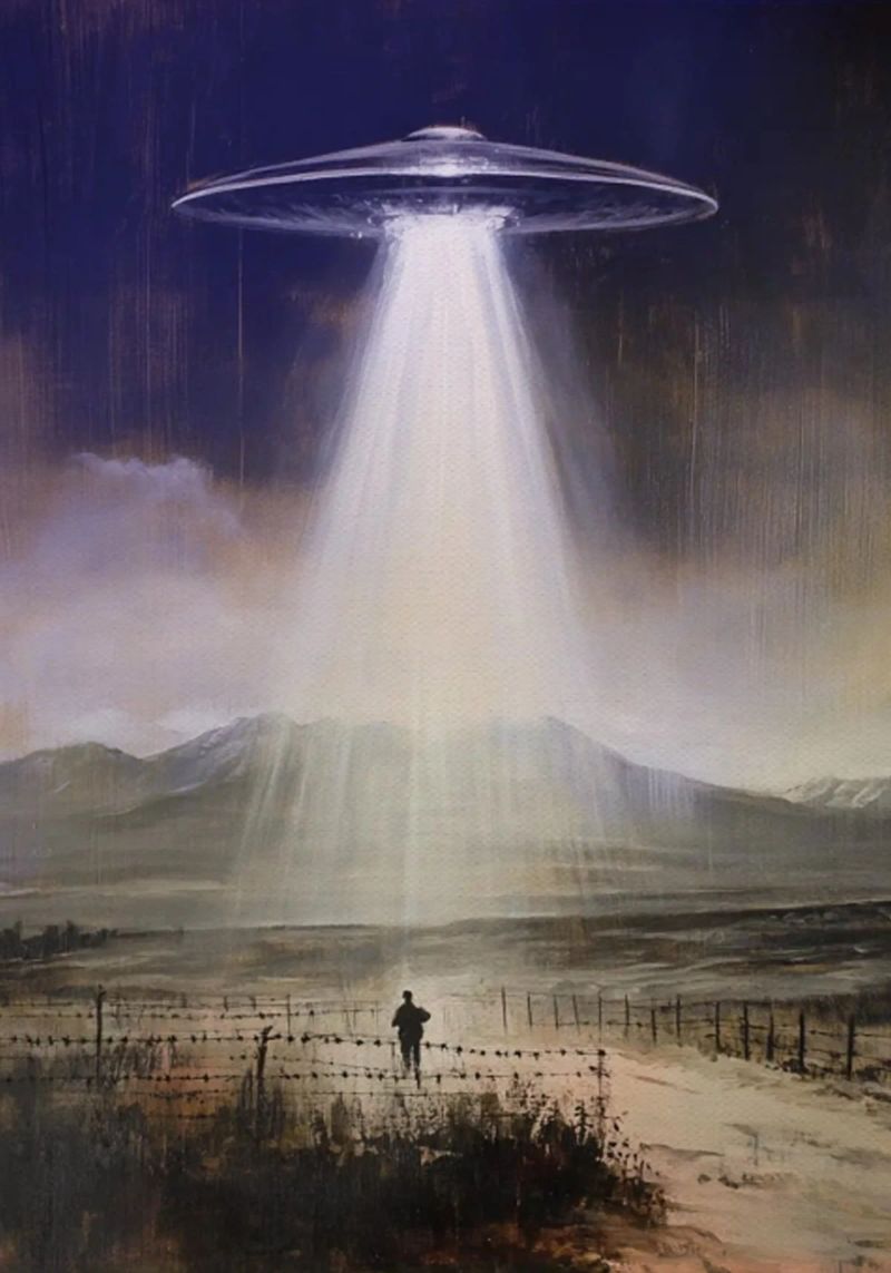 Mystérieux OVNI Alien Art poster de kembangross