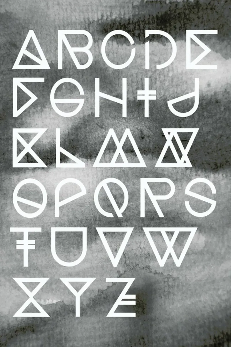Geometrical ABC - Black Aquarelle pellicola backlit da Studio Nahili