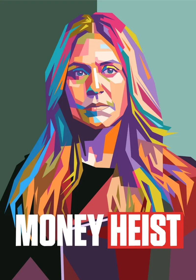 Money Heist artwork poster con telaio in plastica da Hantamrata