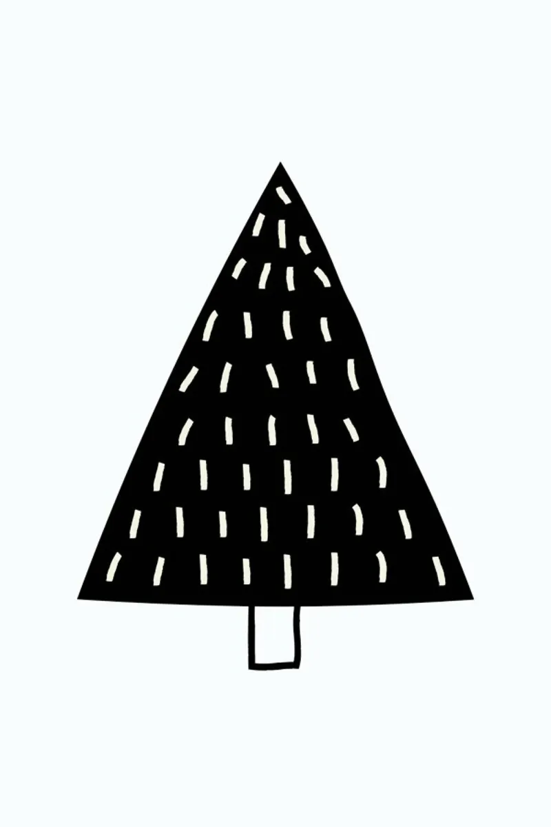 Kid's Doodle Christmas Tree poster met kunststof frame van daylight design studio