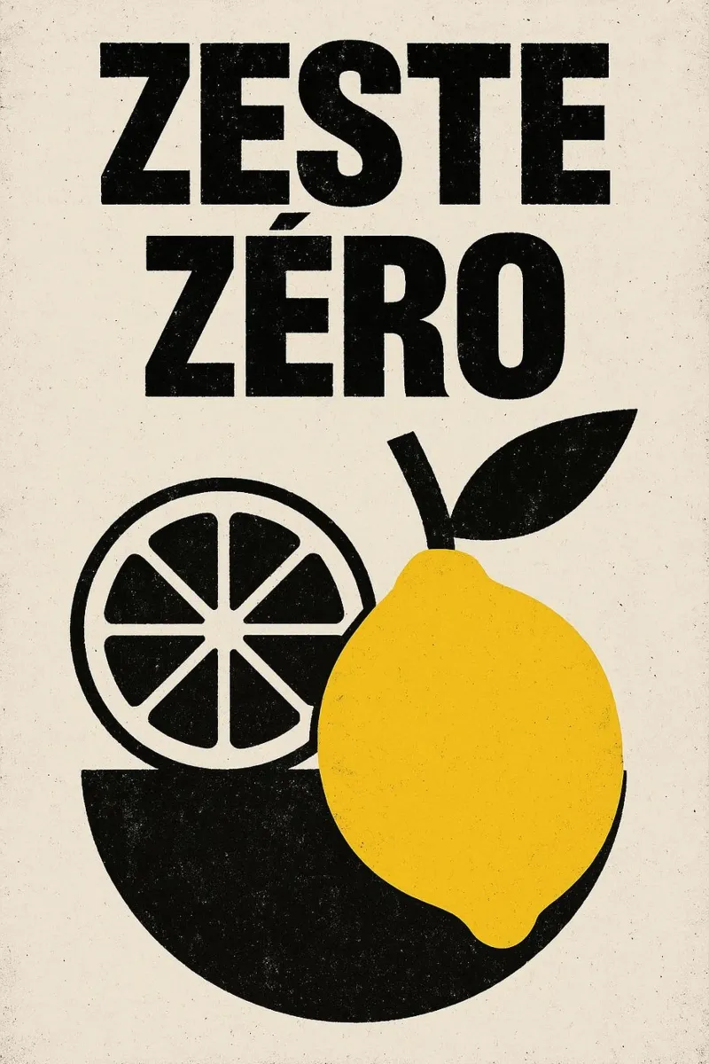 Zeste Zéro - Punk al limone di tutti i giorni poster con telaio in plastica da Pop and Fruits - Affiches & posters