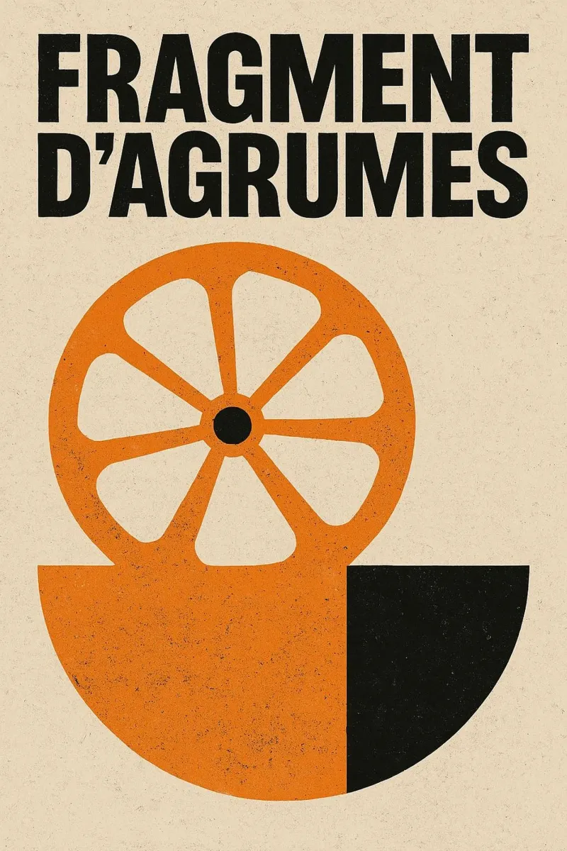Fragment d’Agrumes – L’orange en version brute et stylée poster avec cadre en aluminium de Pop and Fruits - Affiches & posters