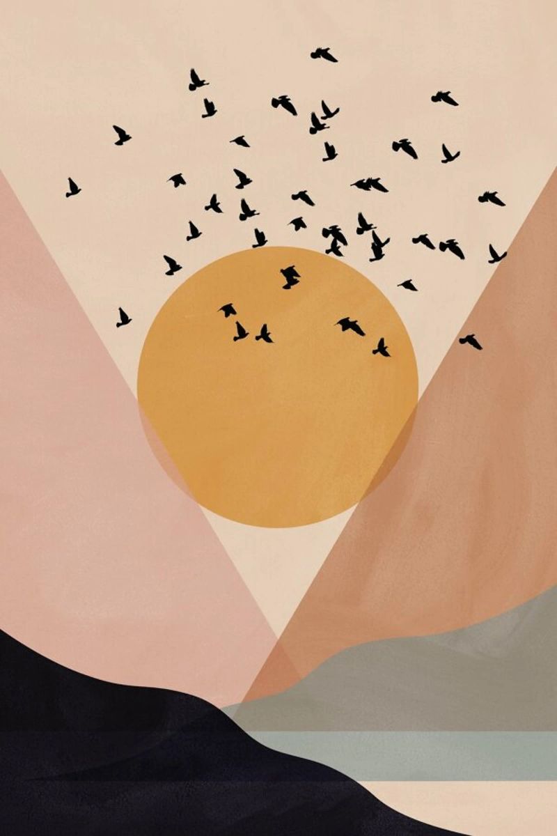Sun Flock Poster von Pure