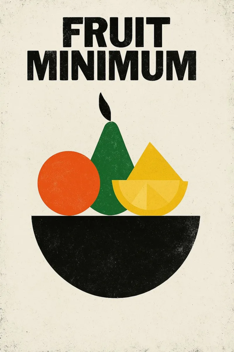 Frutta Minima - L'essenziale in forme e colori pellicola backlit da Pop and Fruits - Affiches & posters