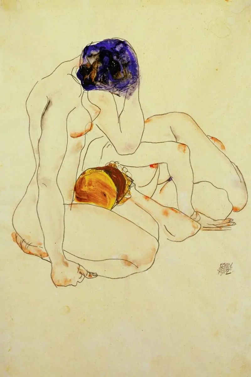 Schiele - Two Friends pellicola backlit da ARTOTHEK