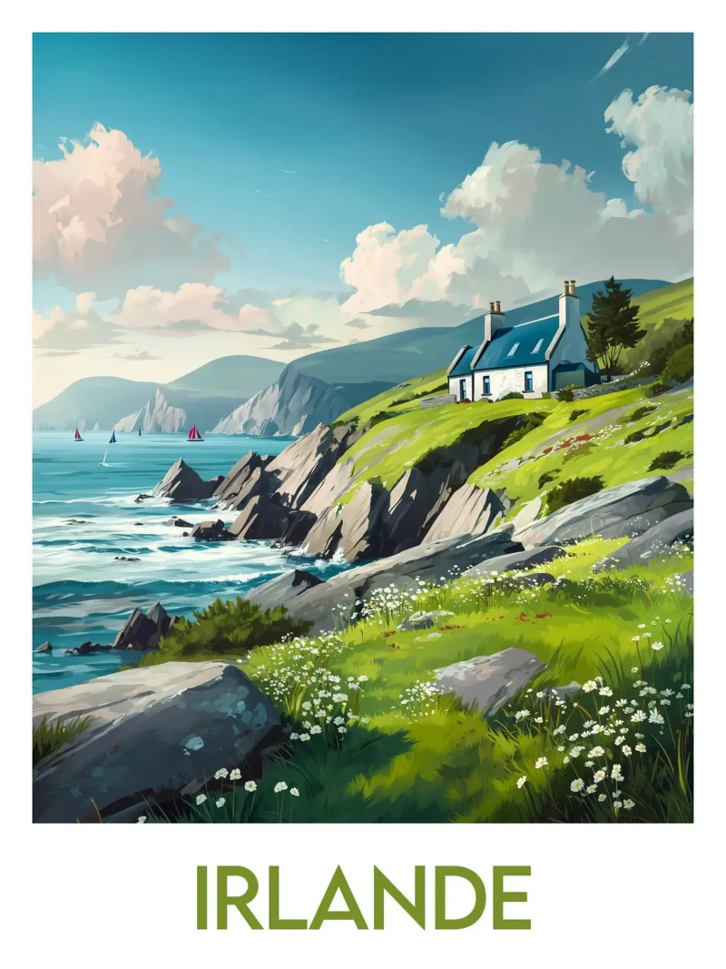 Affiche Irlande carta hahnemühle da Frame the World