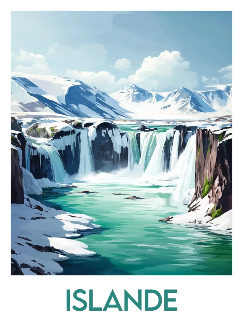 Affiche Islande poster da Frame the World