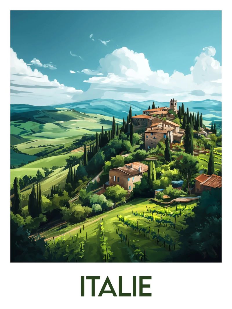 Affiche Italien Leinwand von Frame the World