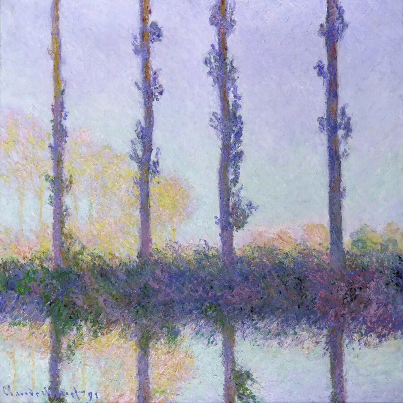 Monet - The Four Trees poster da ARTOTHEK