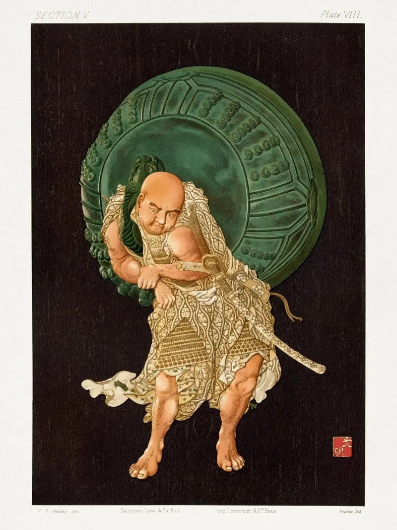 Japanese man carrying ball canvas by vintageshop