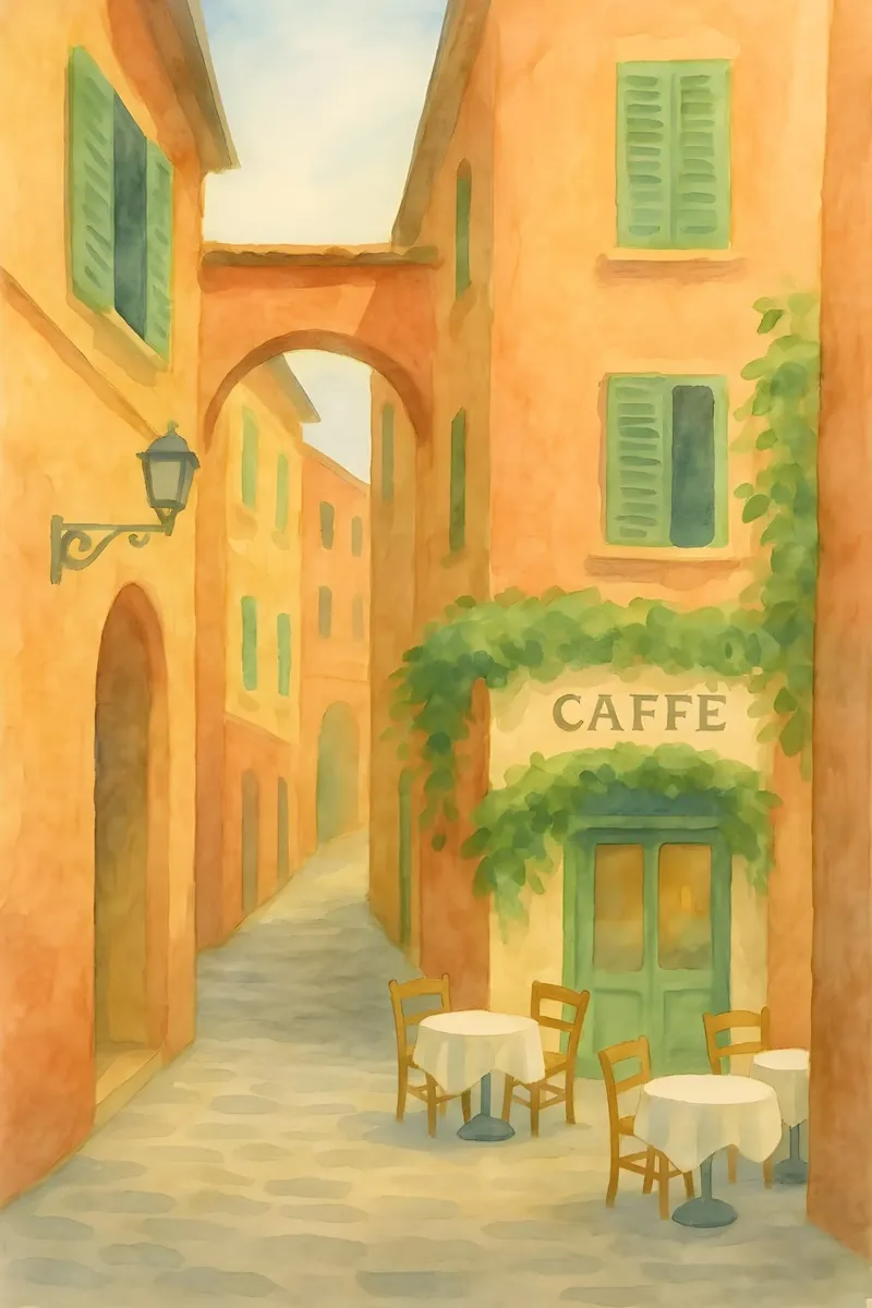 Caffè in Modena – Morgens in der Altstadt carta hahnemühle da Grande Bellezza
