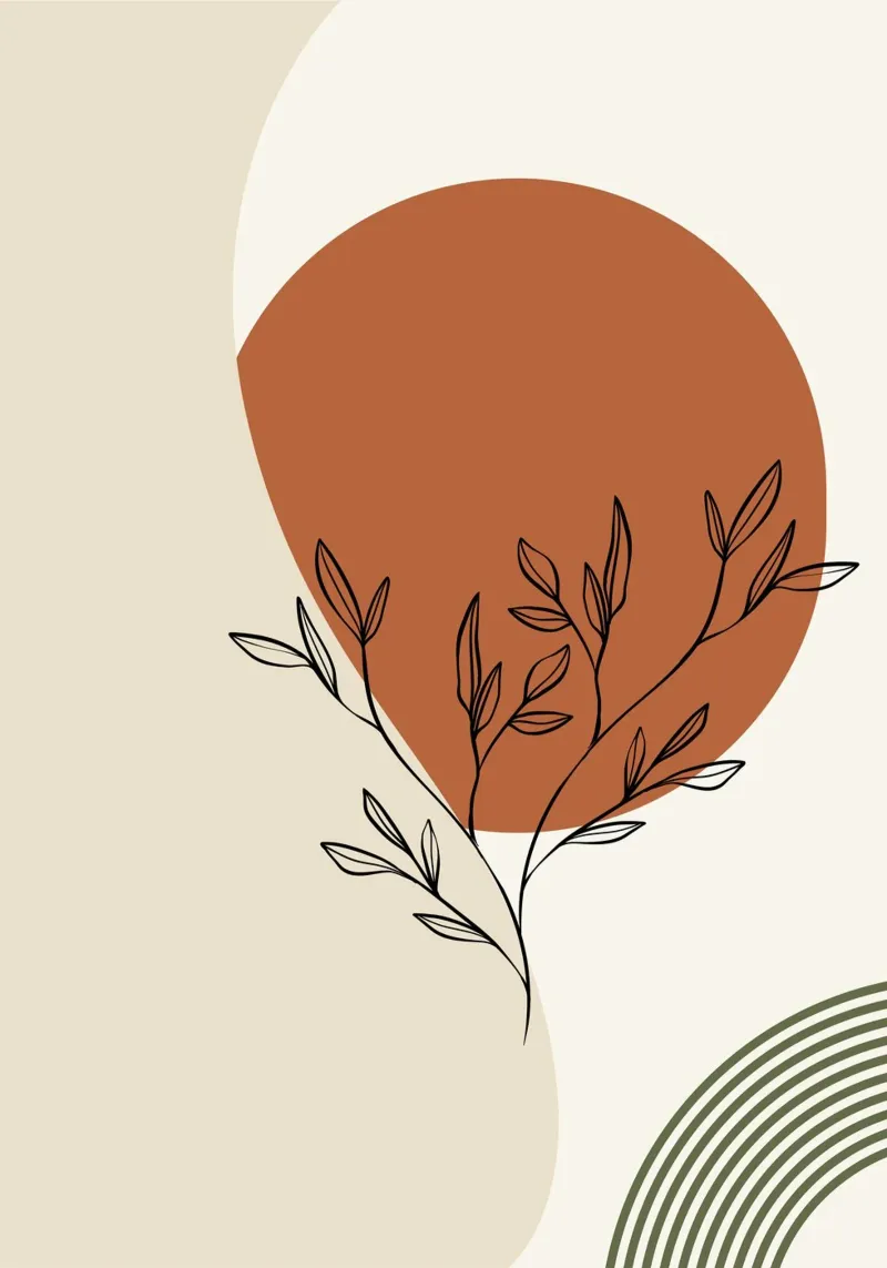 Fleur abstraite poster con telaio in alluminio da Épure design