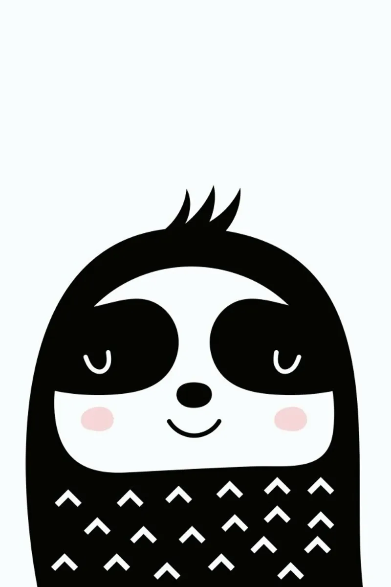 Happy Sloth pellicola backlit da Little Flourishes