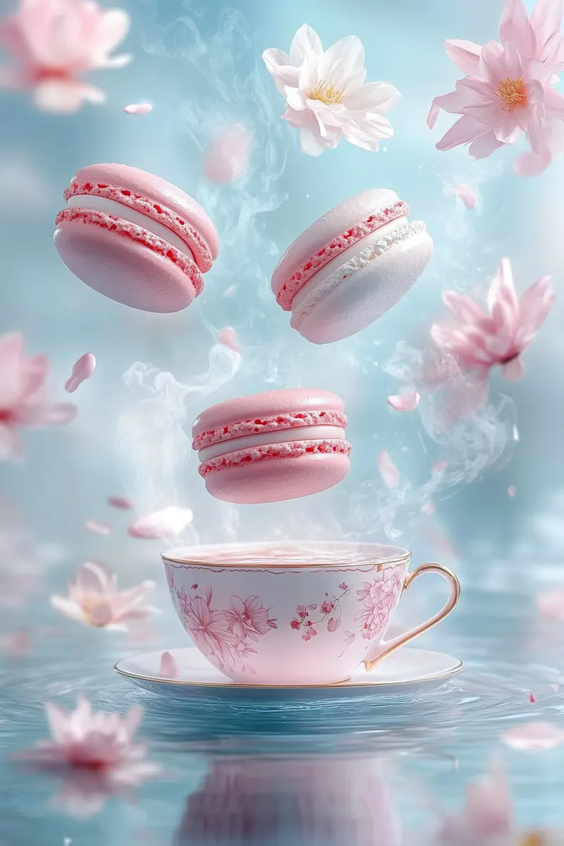 Momenti magici con i macarons galleggianti pellicola backlit da M-Ulrich-Digital Art