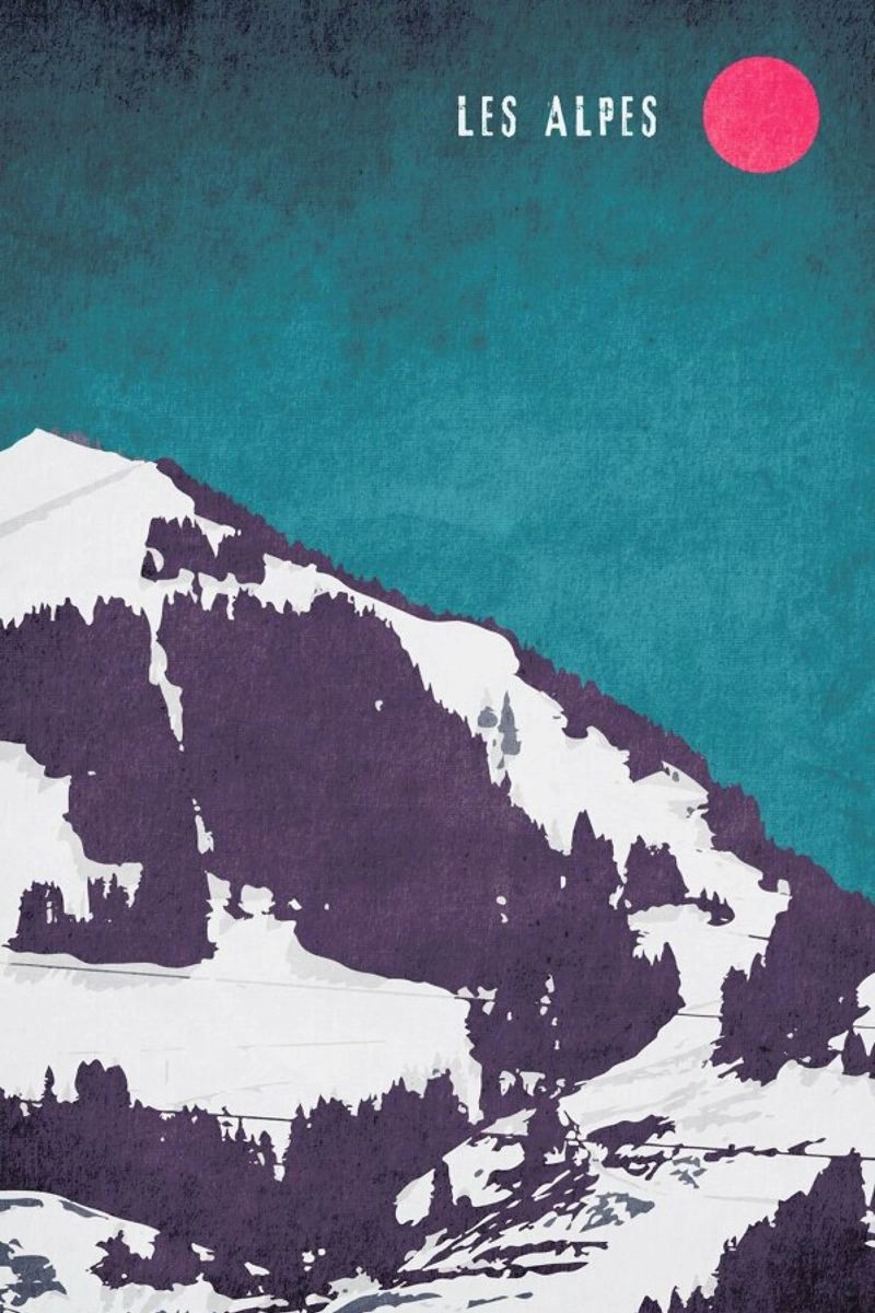 Les Alpes Poster von Kubistika