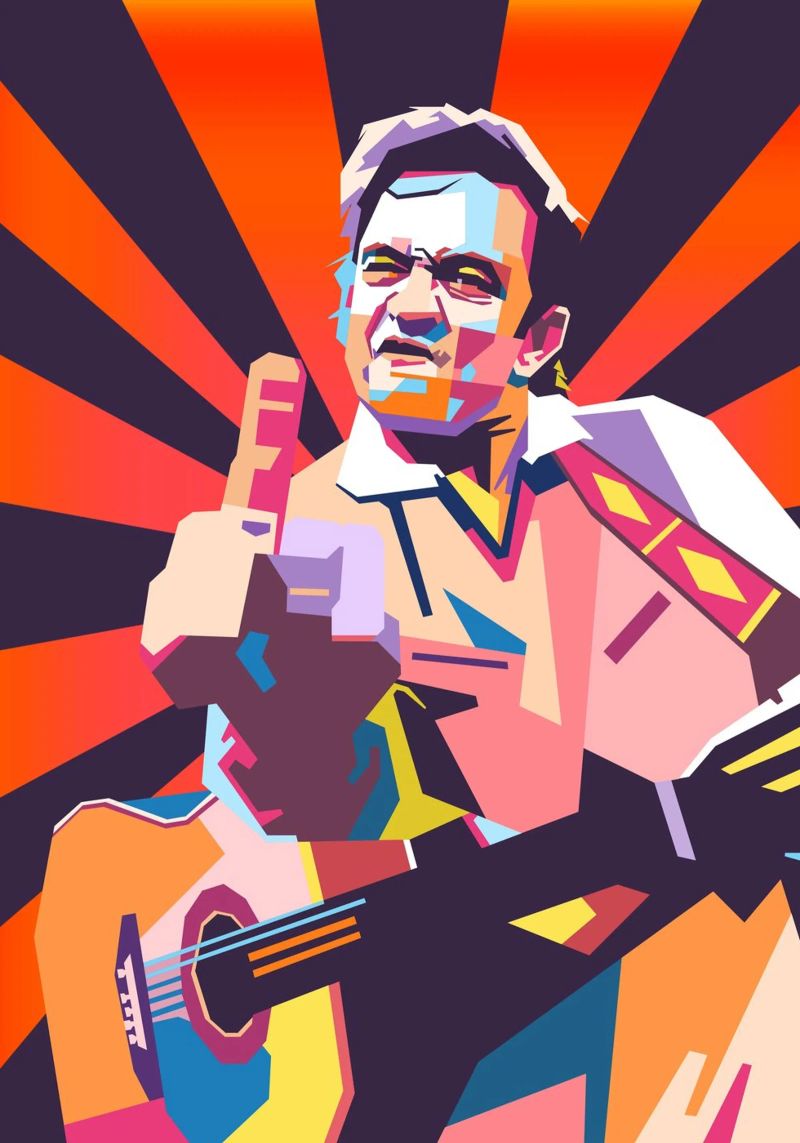 Johnny Cash d'antan poster de Hantamrata