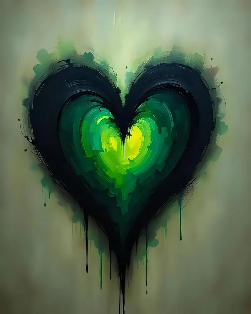 cuore_verde_nero_1 pellicola backlit da Pink- und LoveArt by LK