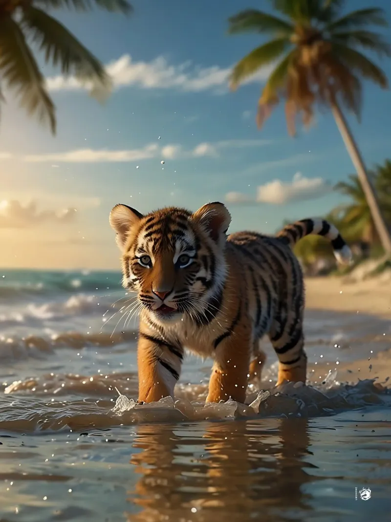 Spiaggia della tigre pellicola backlit da LM2KONE