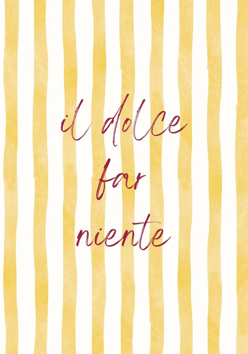 Il Dolce Far Niente poster con telaio in plastica da DolceVita