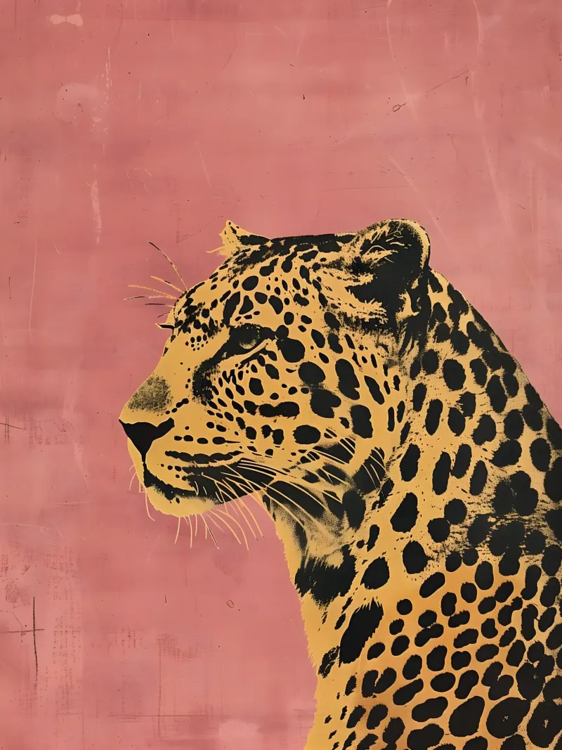 The Leopard in Pink pellicola backlit da Gypsy Galleria