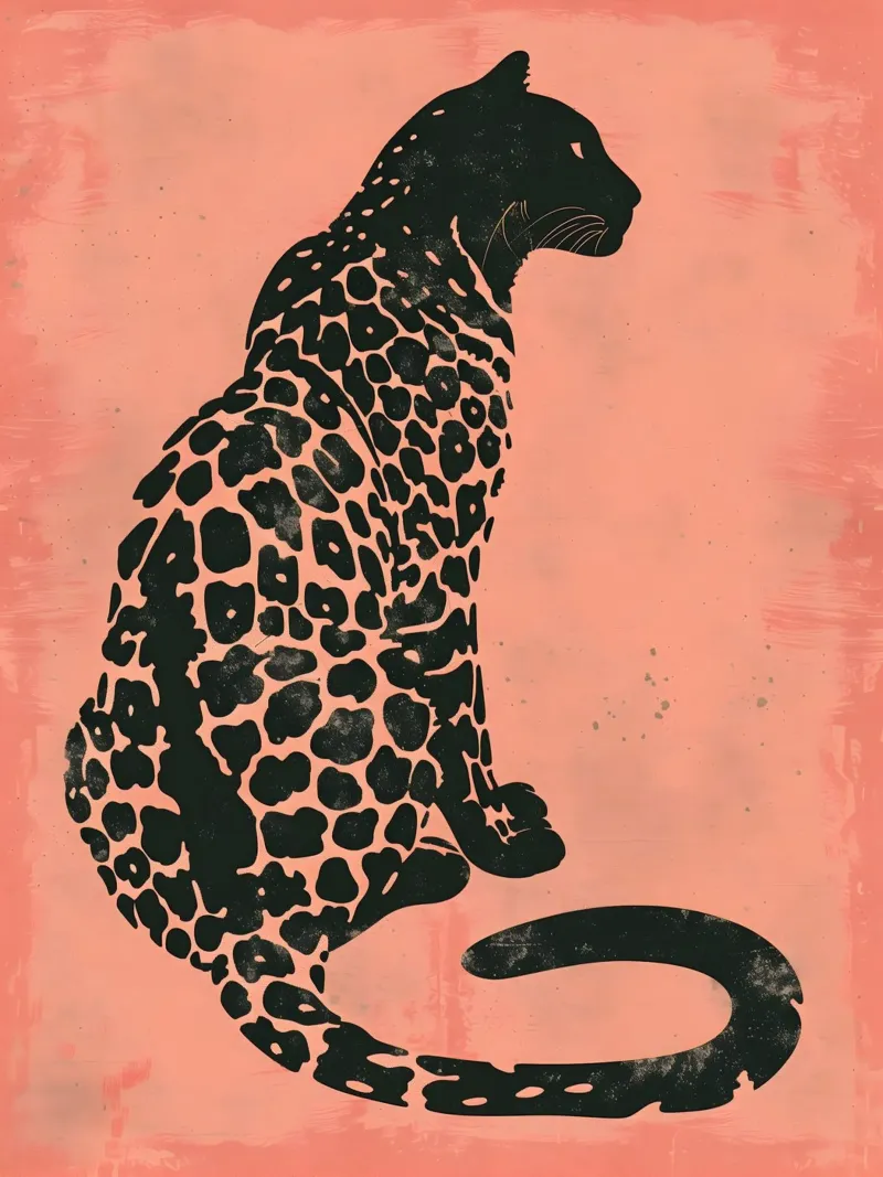Pink Leopard pellicola backlit da Gypsy Galleria