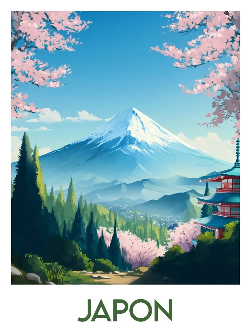 Poster Giappone alluminio dibond da Frame the World
