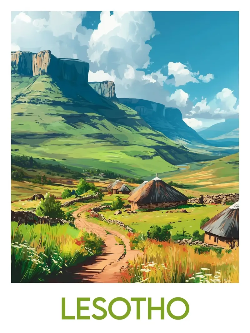 Poster del Lesotho poster da Frame the World