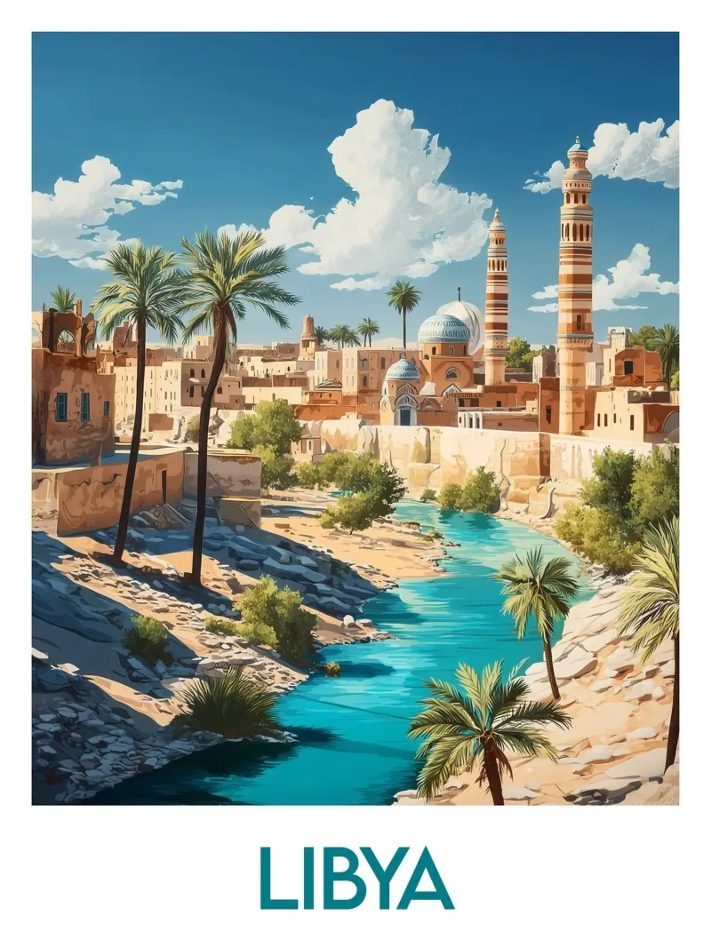Affiche Libye poster da Frame the World