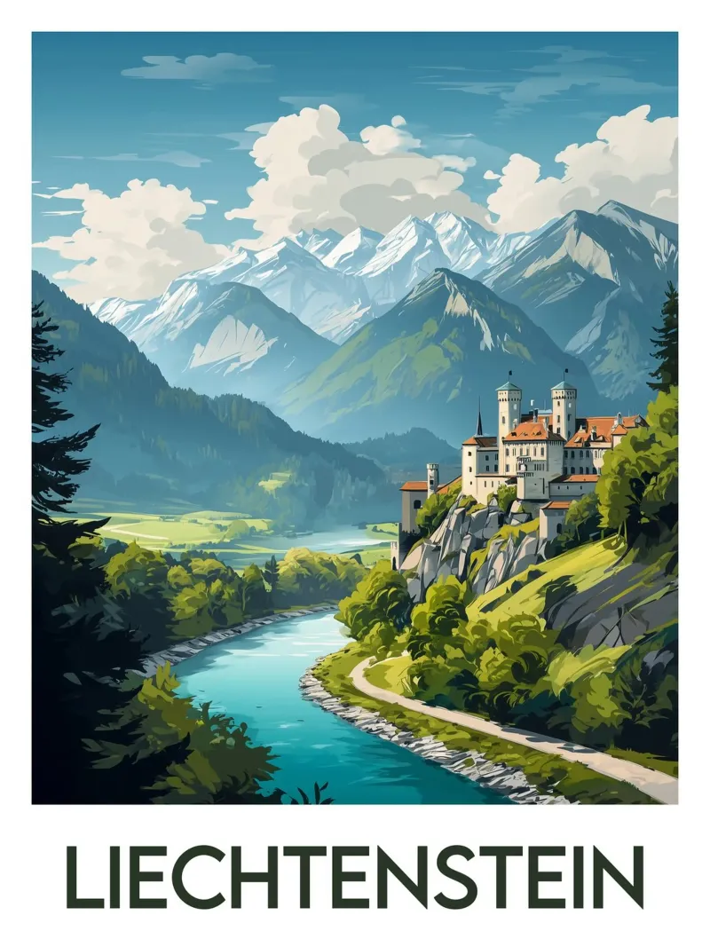 Affiche Liechtenstein poster da Frame the World