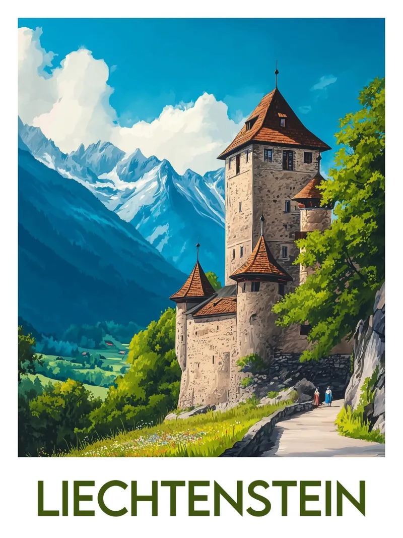 Affiche Liechtenstein poster da Frame the World