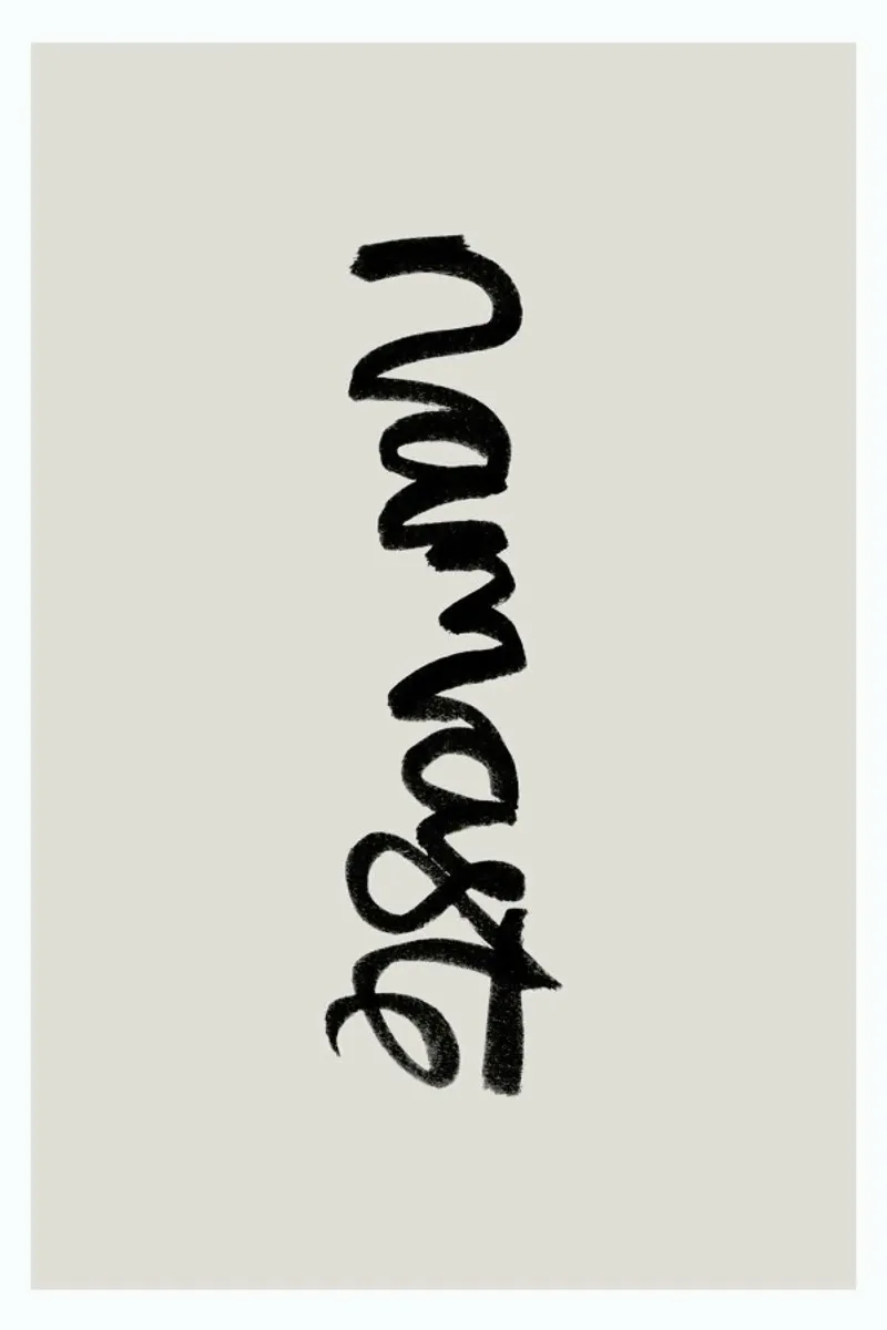 Namaste poster with aluminum frame by Klaus with K