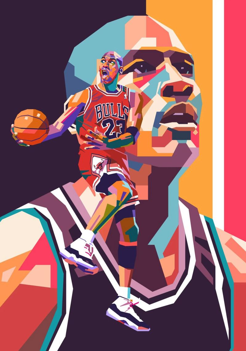 Legendary basketball player Michael Jordan poster by Hantamrata