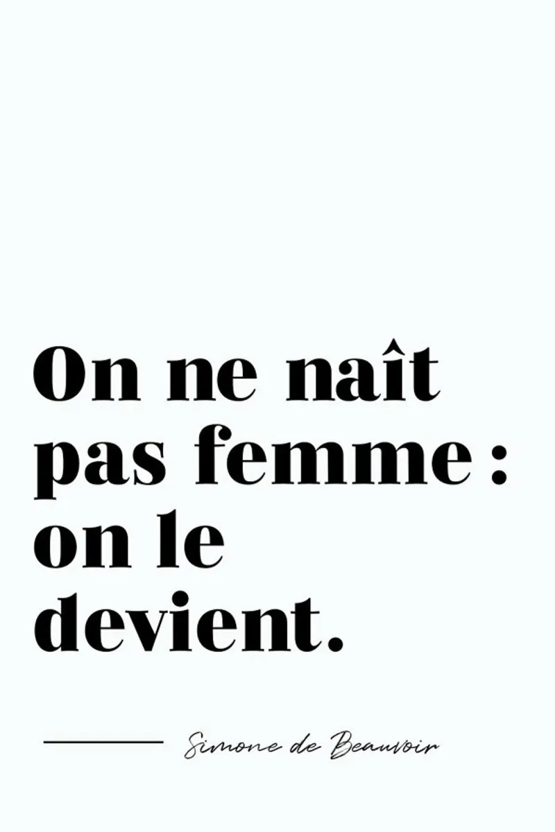 On ne naît pas femme : on le devient pellicola backlit da typed