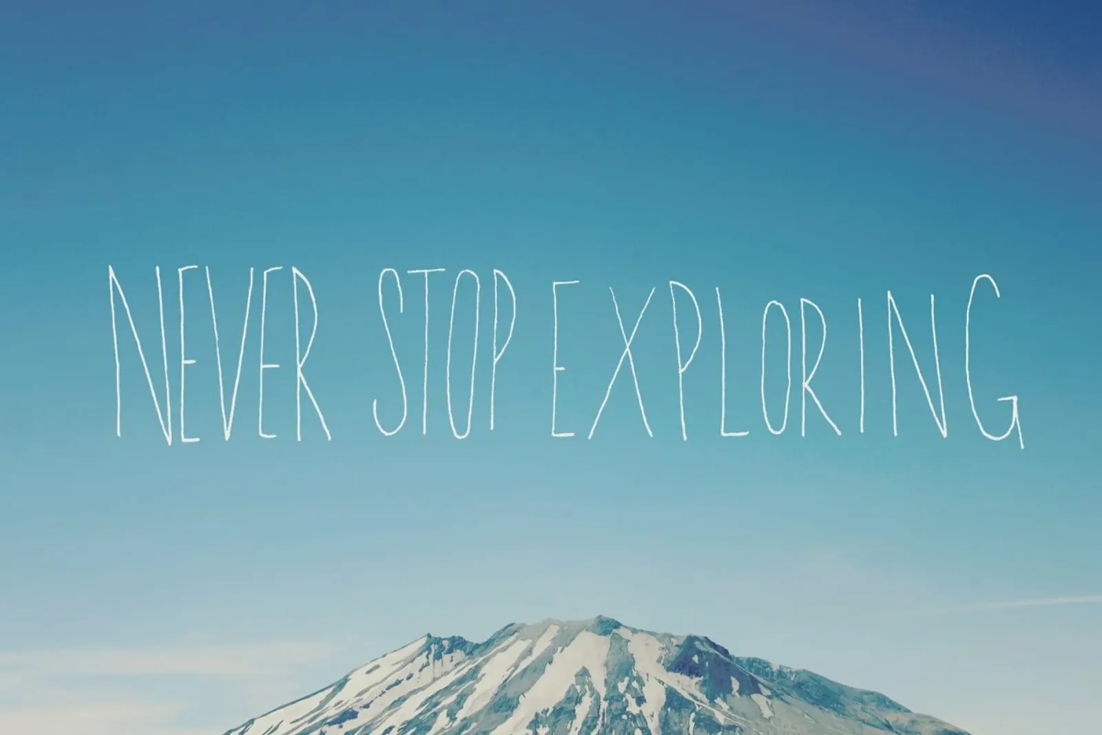 Never Stop Exploring Acryl-Glas von Leah Flores