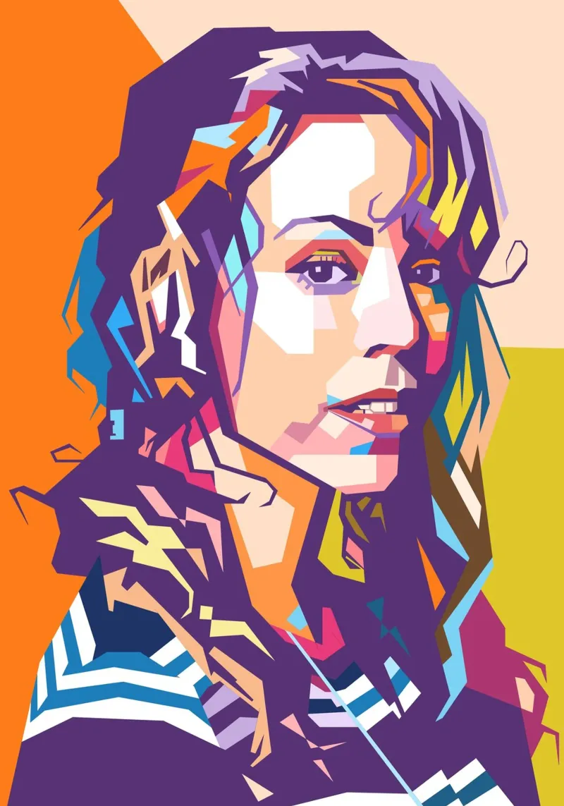 Mariah Carey female singer pop art portrait backlit film by Hantamrata