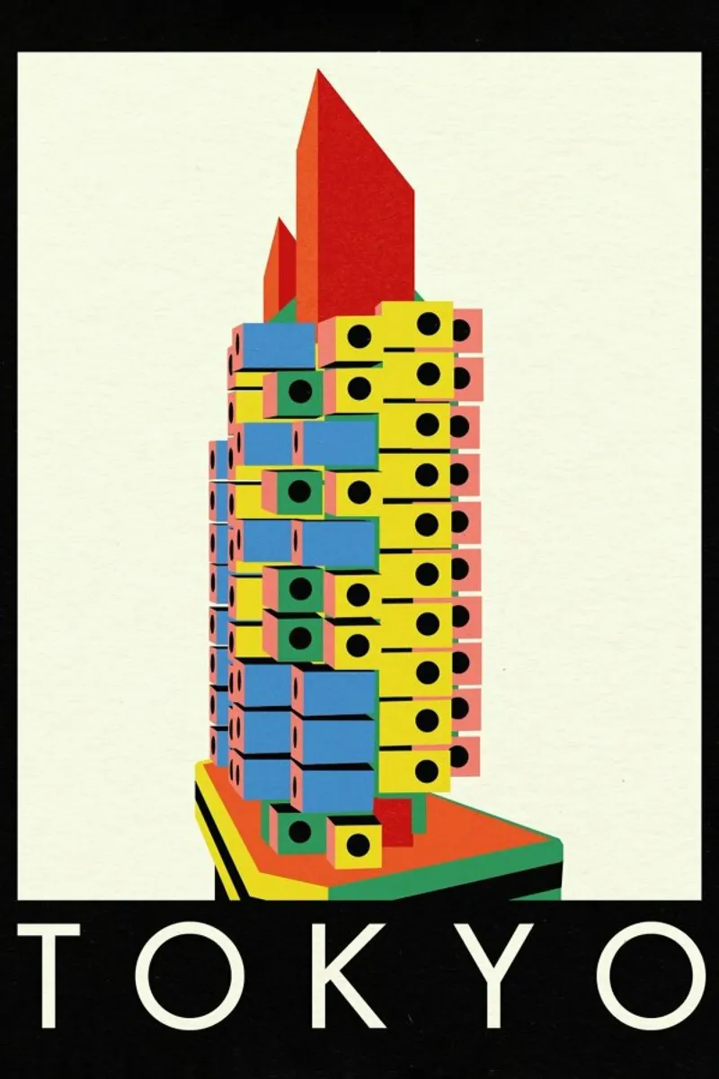 Tokyo Capsule Tower Hahnemühle von Rosi Feist